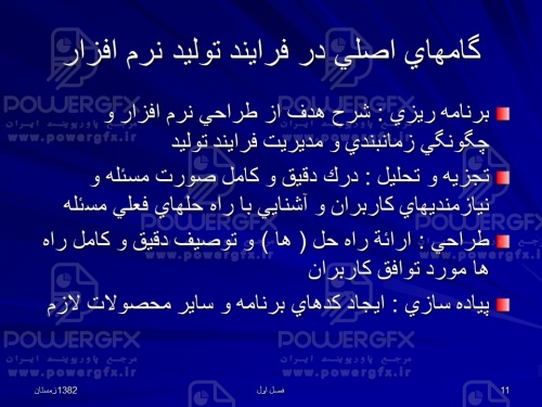 تجزيه ، تحليل و طراحي سيستمها آشنايي با فرايند توليد نرم افزار