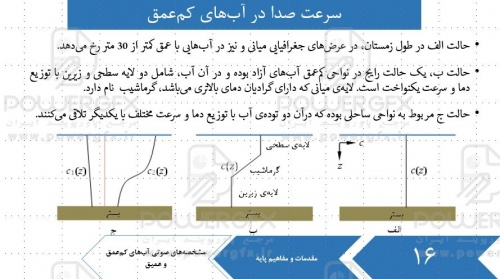 آکوستیک زیرآبی- مفاهیم پایه، مشخات صوتی آبهای کم‌عمق و عمیق
